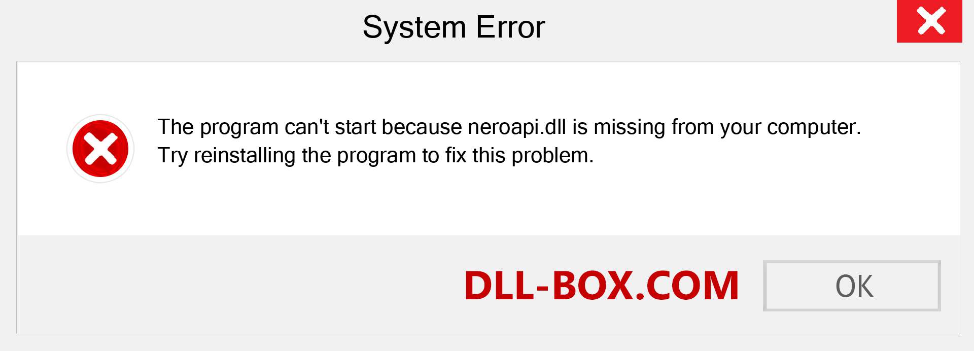 neroapi.dll file is missing?. Download for Windows 7, 8, 10 - Fix  neroapi dll Missing Error on Windows, photos, images